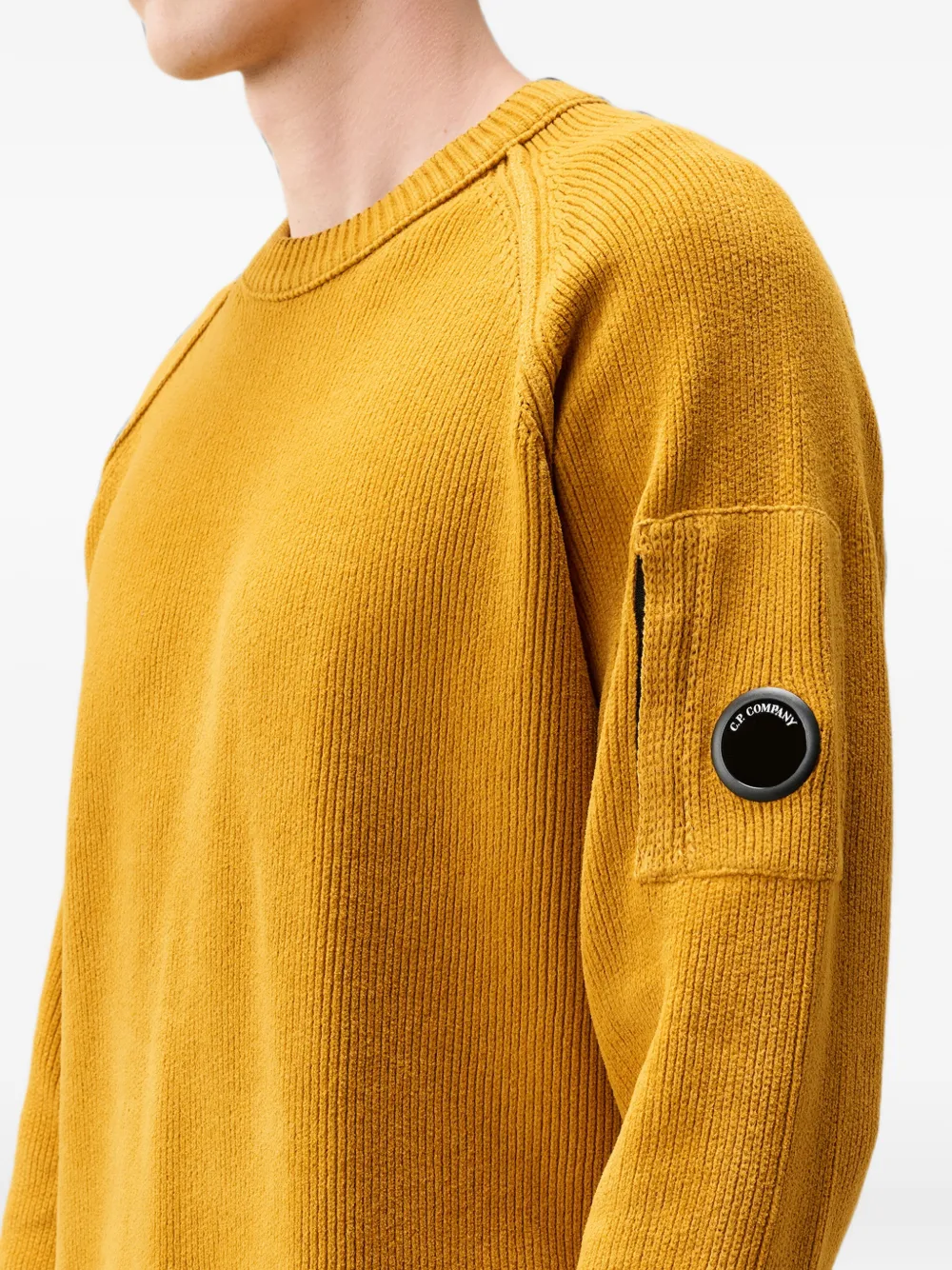 C.P. Company Trui met raglan mouwen en Lens-detail Geel