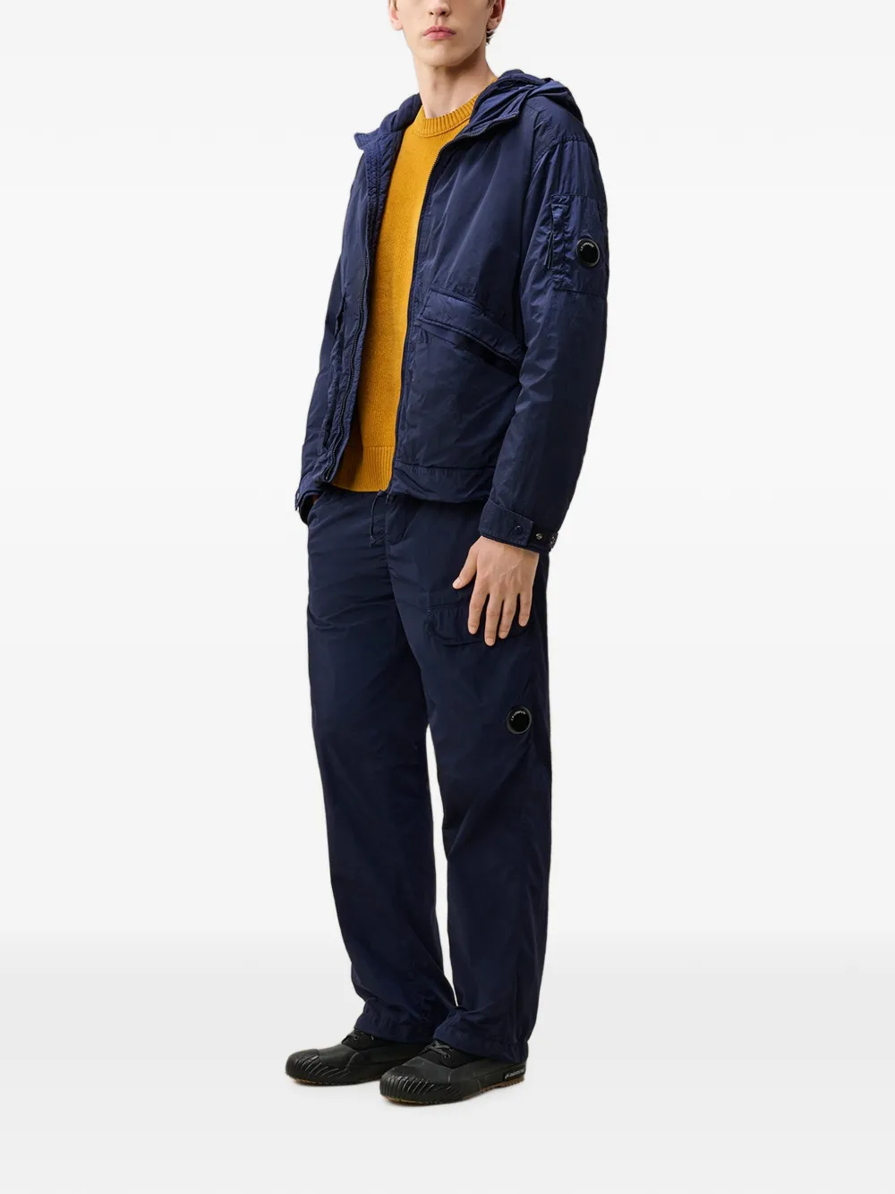 C.P. Company Trui met raglan mouwen en Lens-detail Geel