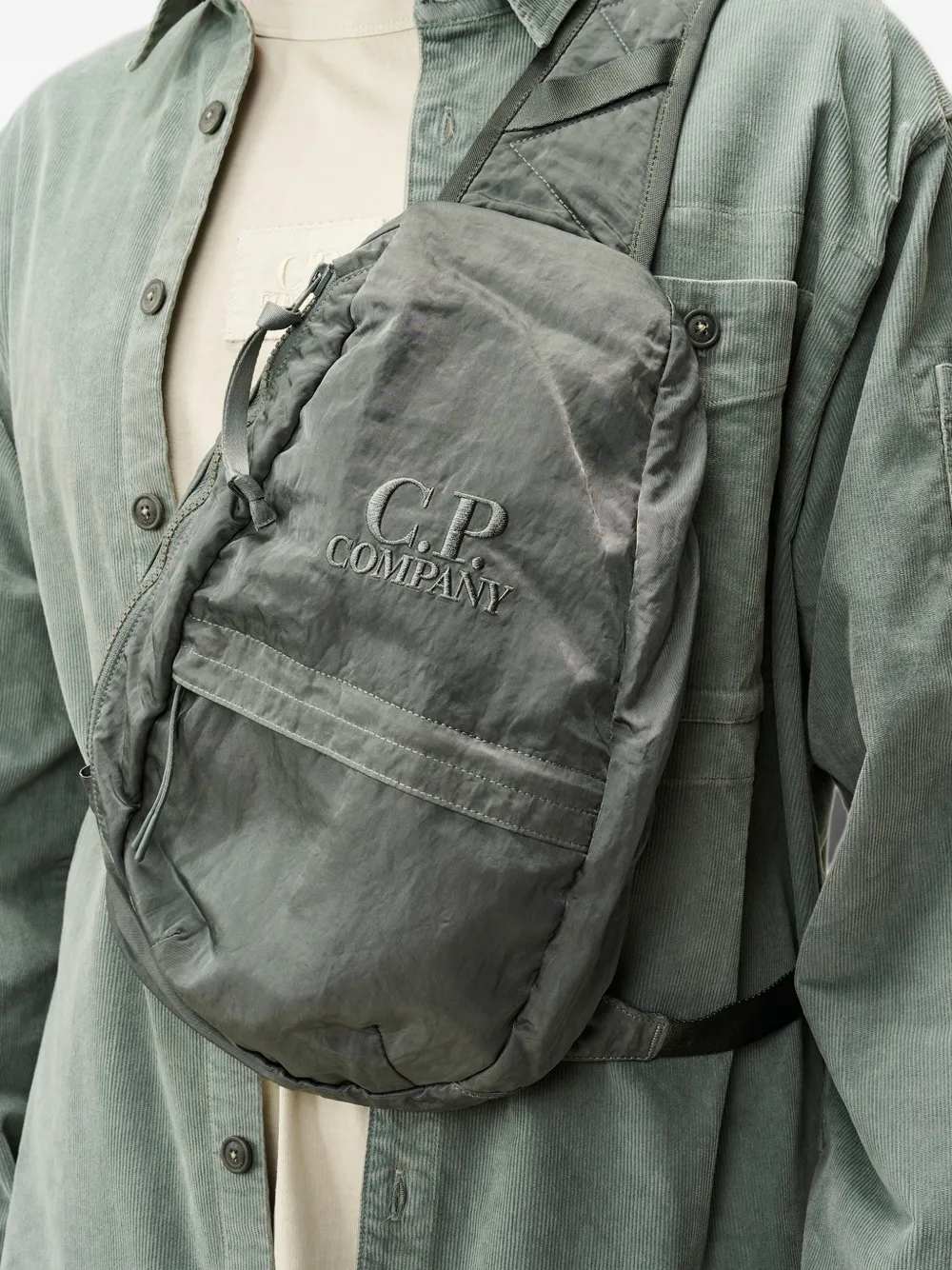 C.P. Company Nylon B Lens crossbodytas Grijs
