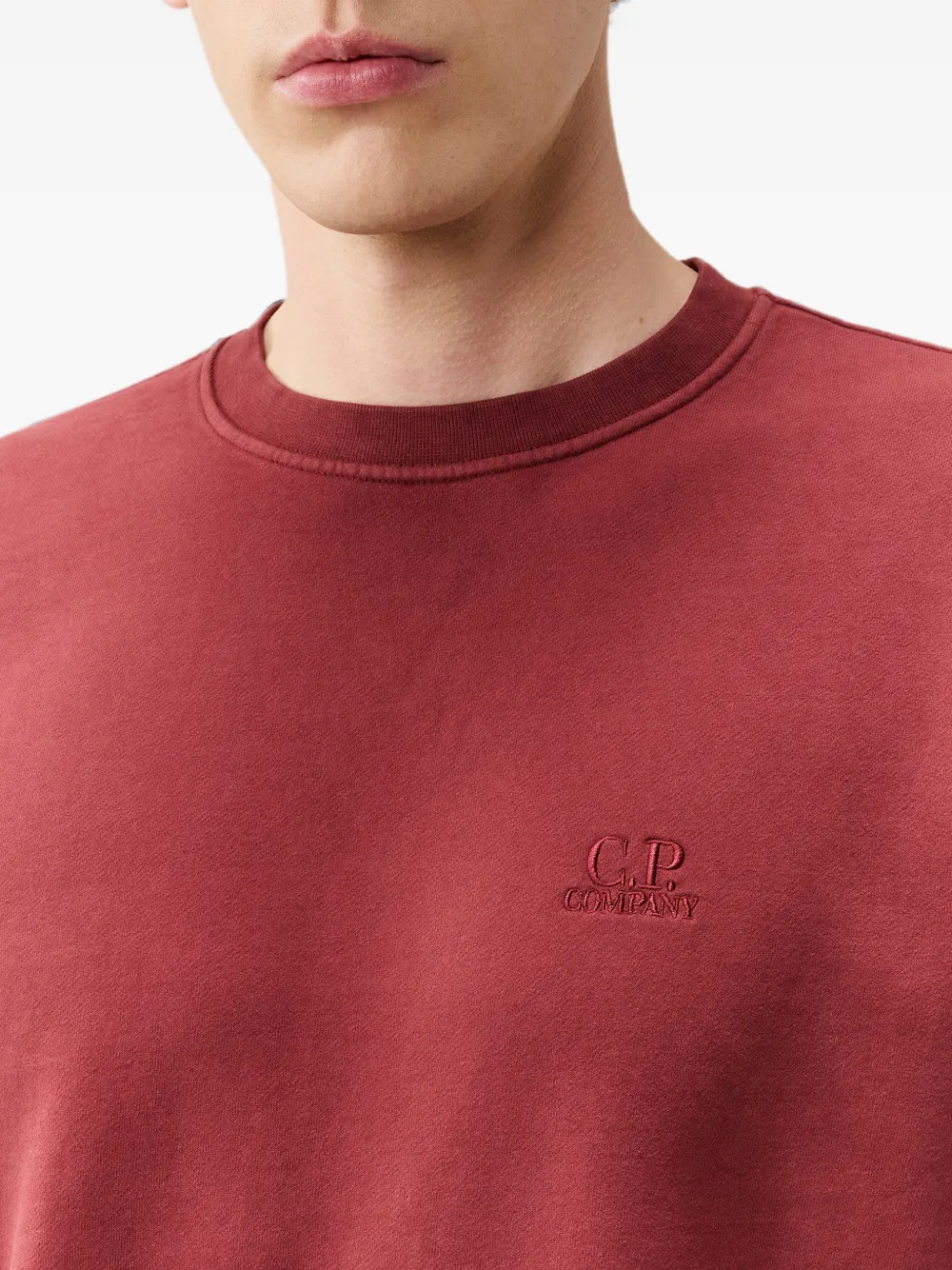C.P. Company Sweater met geborduurd logo Rood