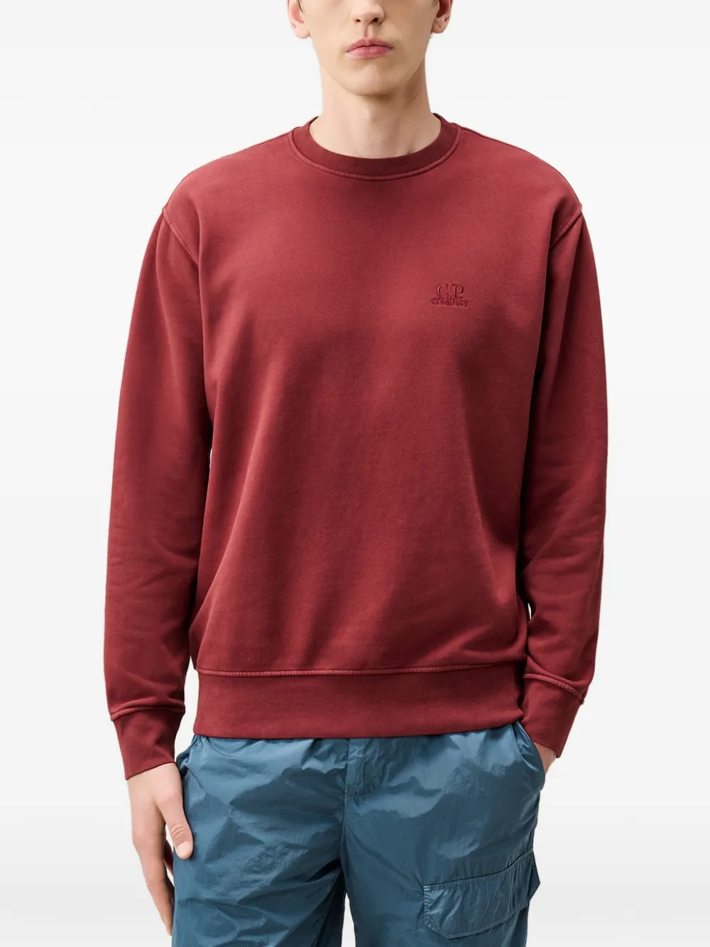 C.P. Company Sweater met geborduurd logo Rood