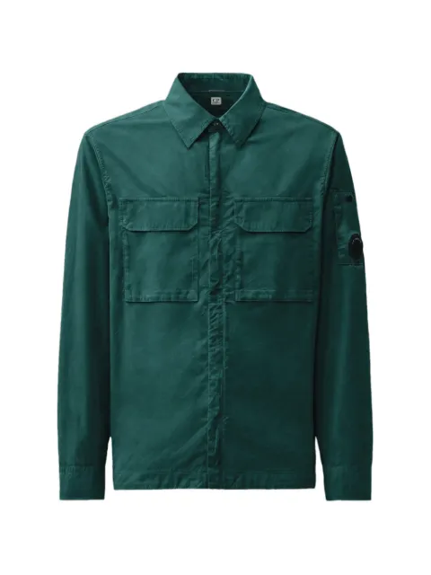 C.P. Company organic gabardine Lens flap zip overshirt