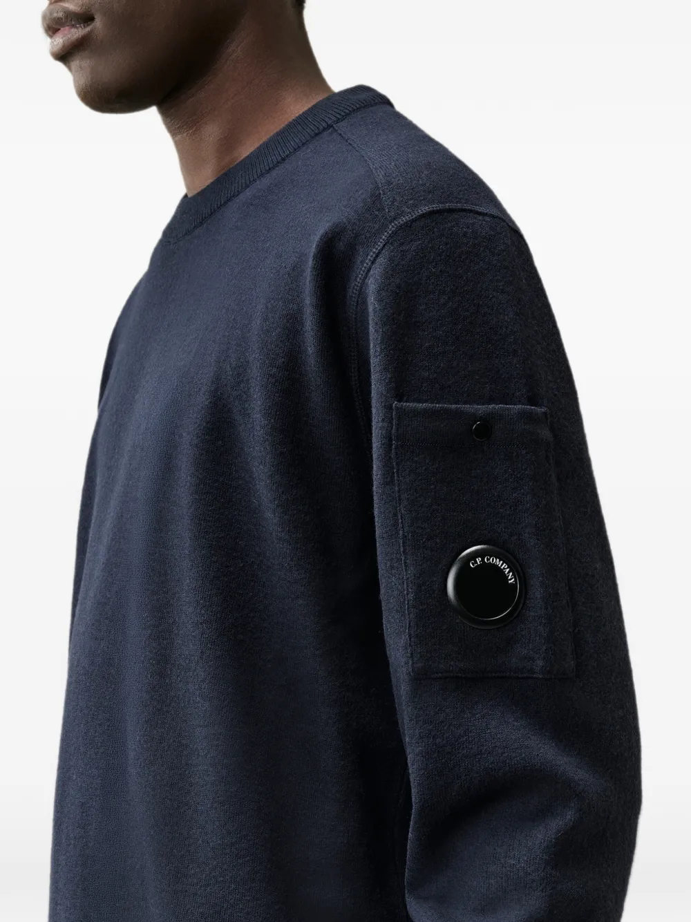 C.P. Company Lens-detail sweater Blauw