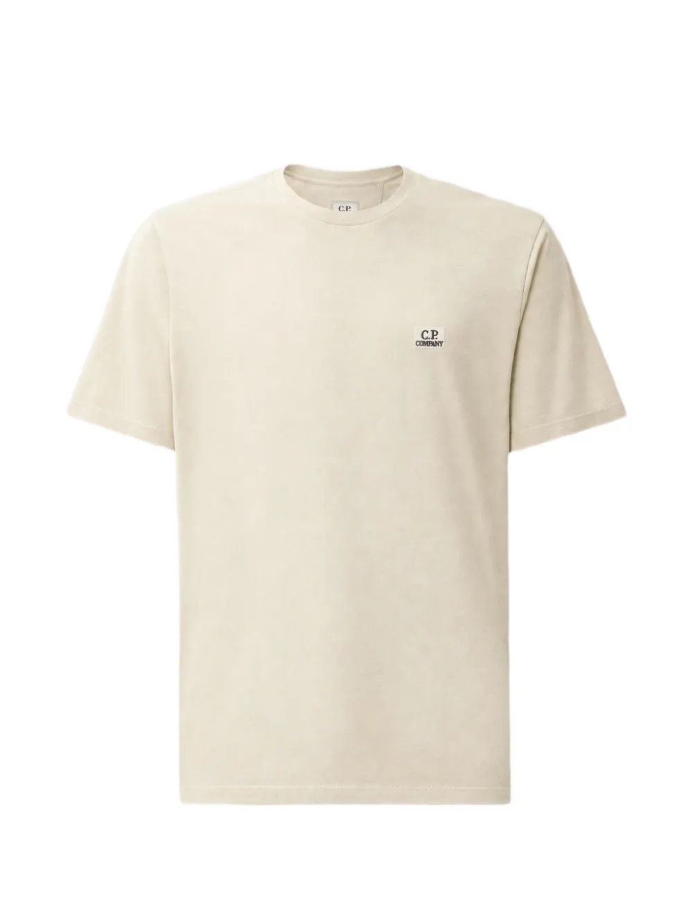 C.P. Company 30/1 jersey short sleeve logo patch T-shirt - Nude