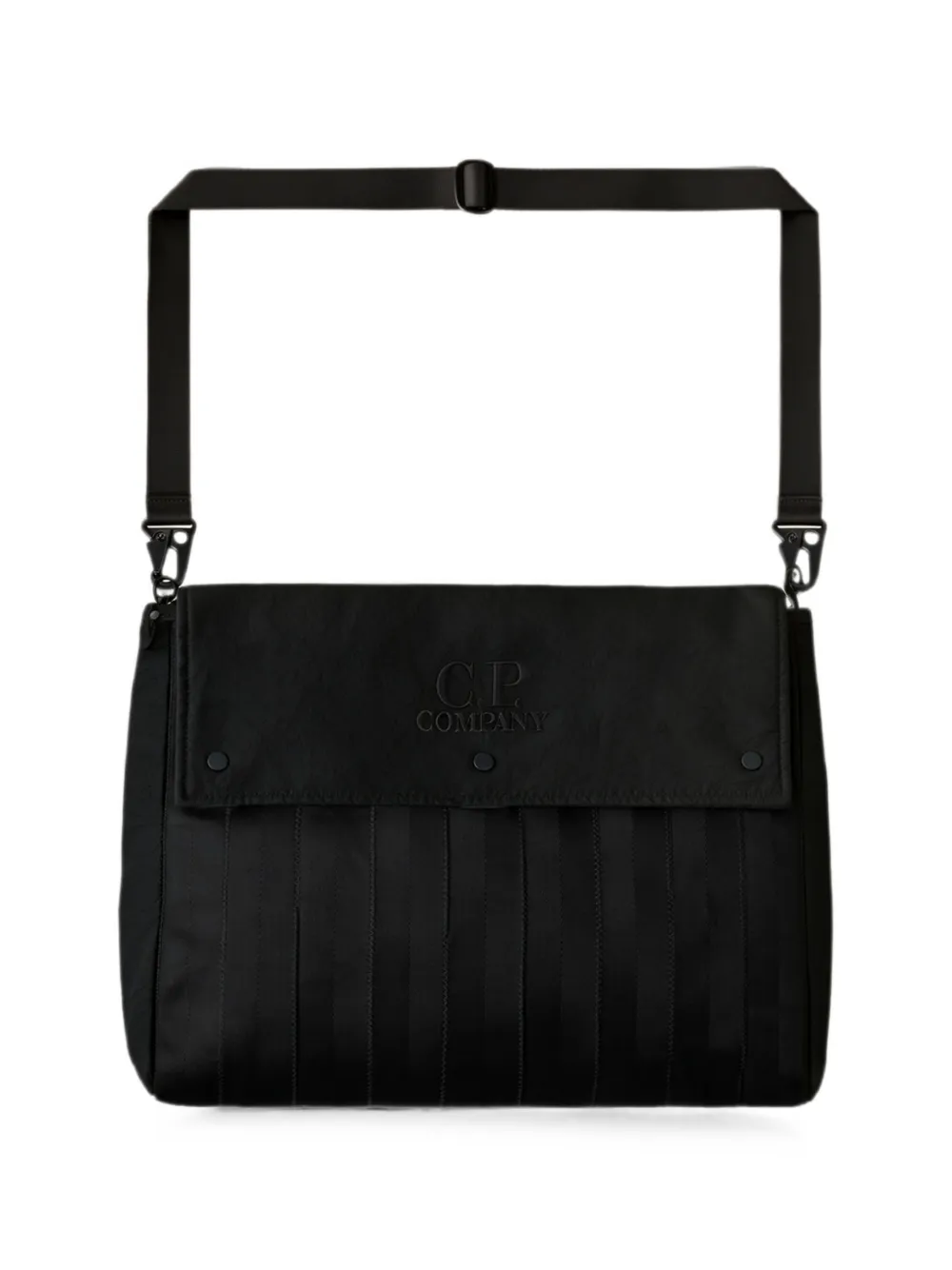 C.P. Company logo-embroidered quilted bag - Nero