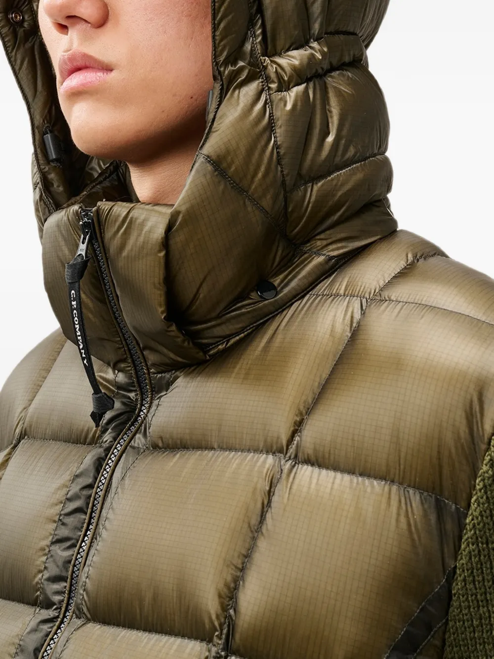 C.P. Company Gewatteerd jack met Goggle-capuchon Groen