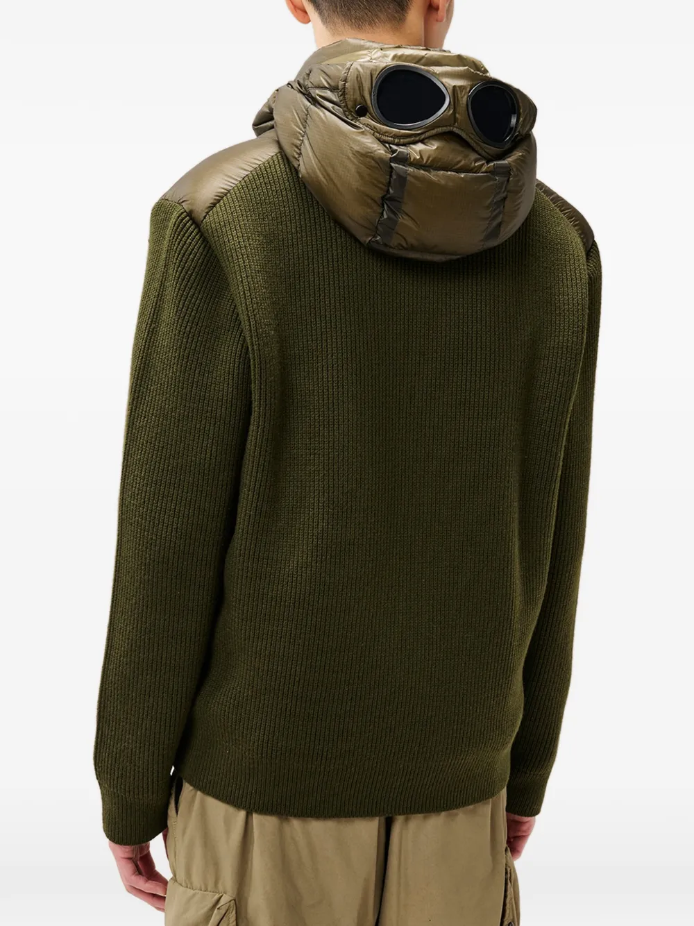 C.P. Company Gewatteerd jack met Goggle-capuchon Groen