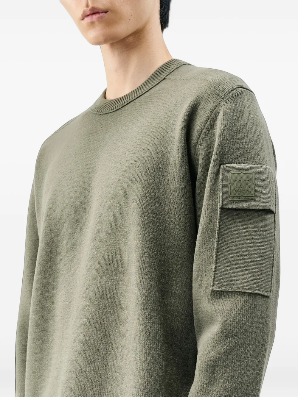 C.P. Company Metropolis Series extrafine merino wool crewneck sweater Groen