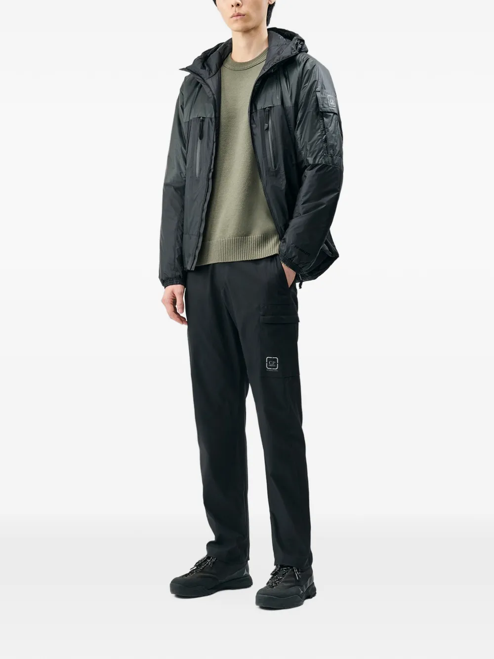 C.P. Company Metropolis Series extrafine merino wool crewneck sweater Groen