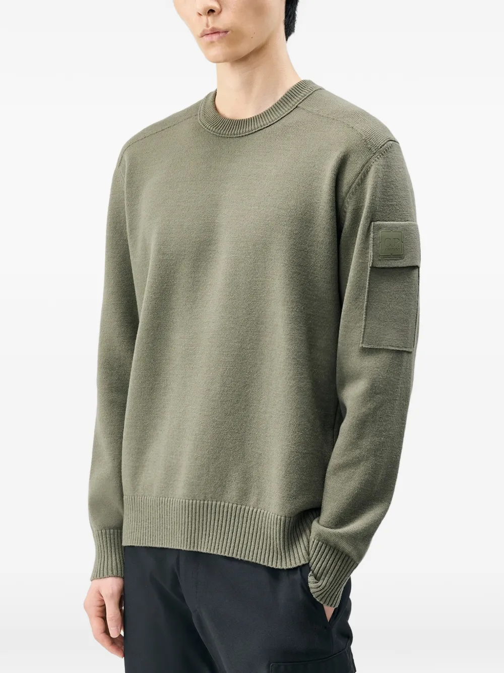 C.P. Company Metropolis Series extrafine merino wool crewneck sweater Groen