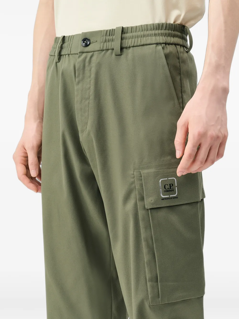 C.P. Company Metropolis Series technical Panama no side seam cargo pants Groen