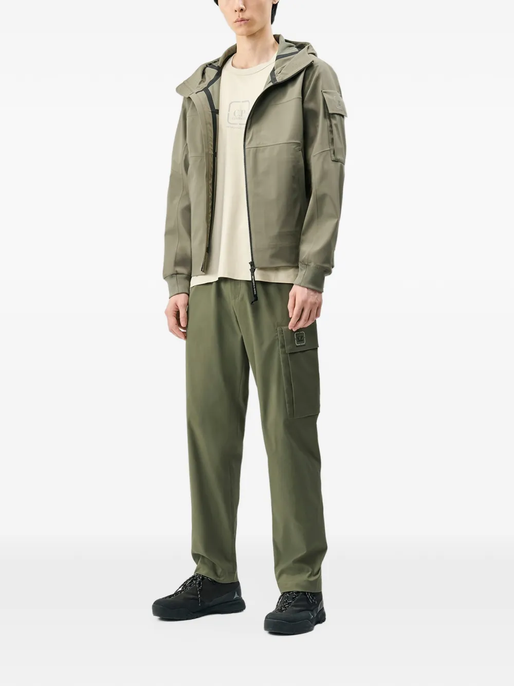 C.P. Company Metropolis Series technical Panama no side seam cargo pants Groen