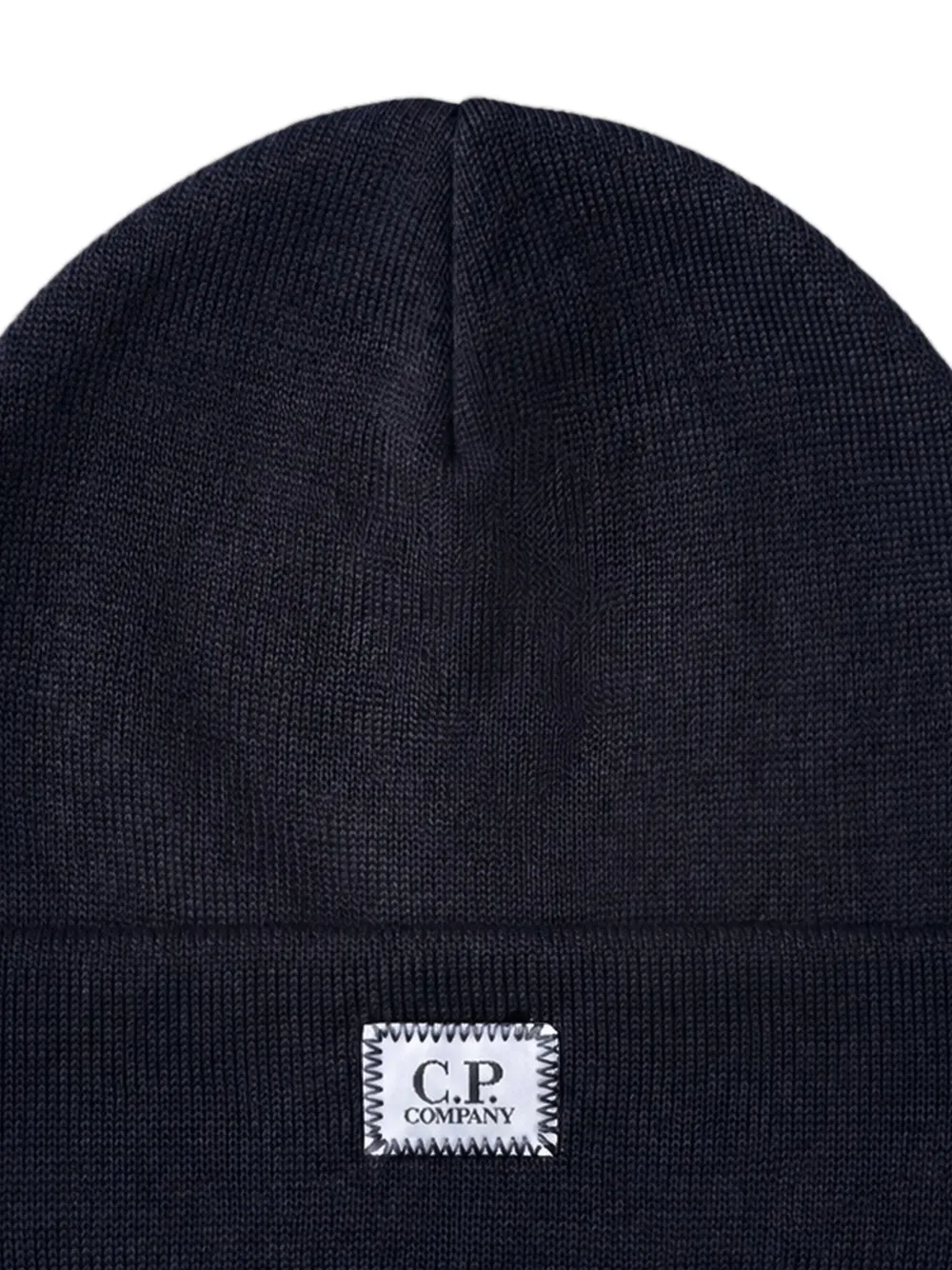 C.P. Company Muts van merinowol met logo-label Blauw