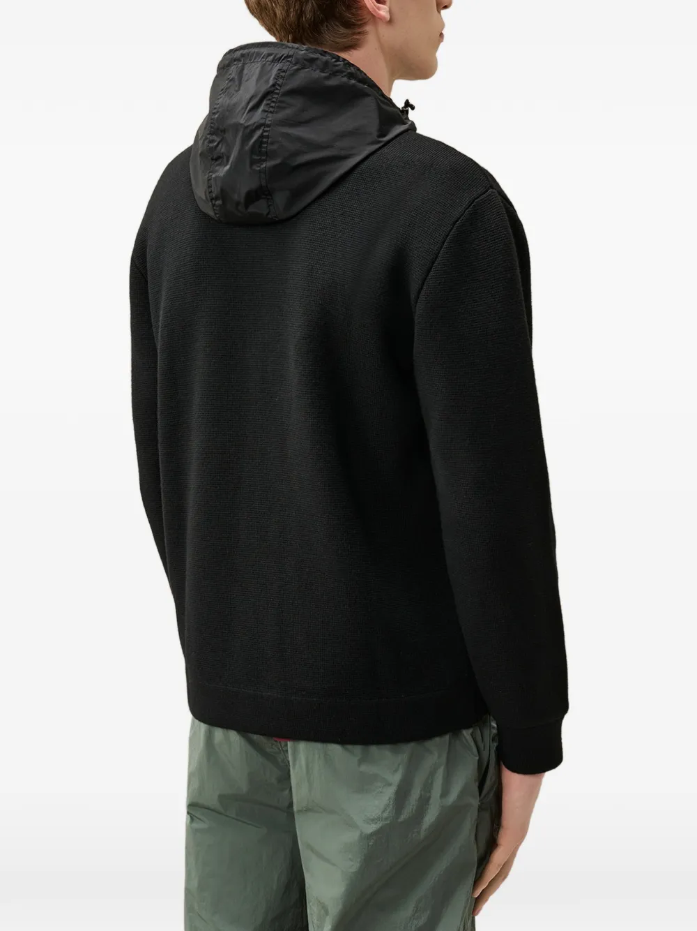 C.P. Company Hoodie met Goggle-detail en knopen Zwart