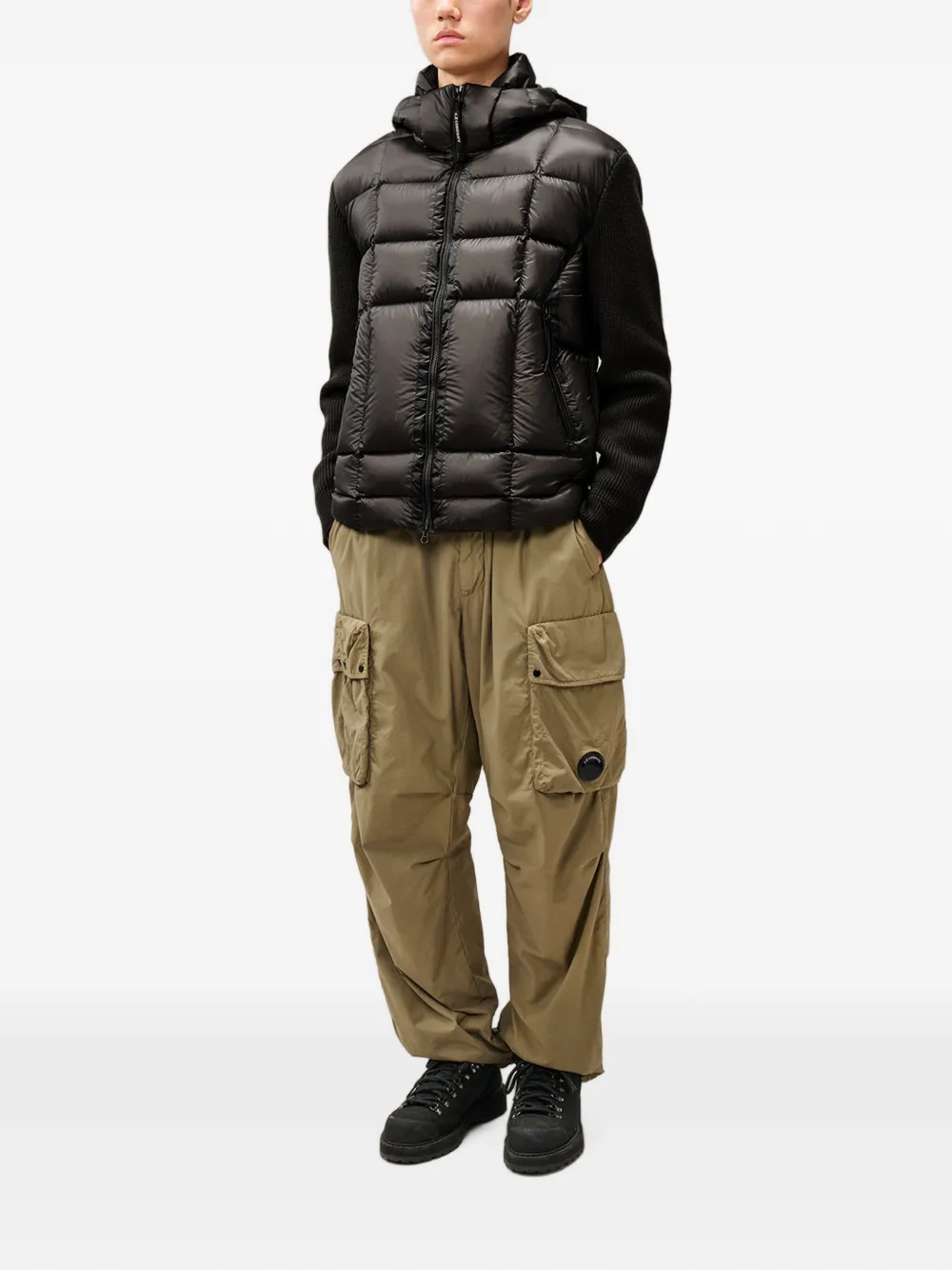 C.P. Company D.D. Shell Goggle vest met rits Zwart