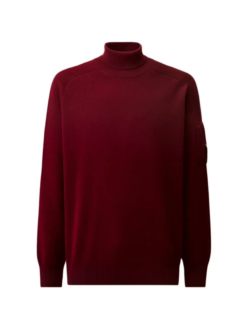 C.P. Company Lens-detail roll-neck sweater - Rosso