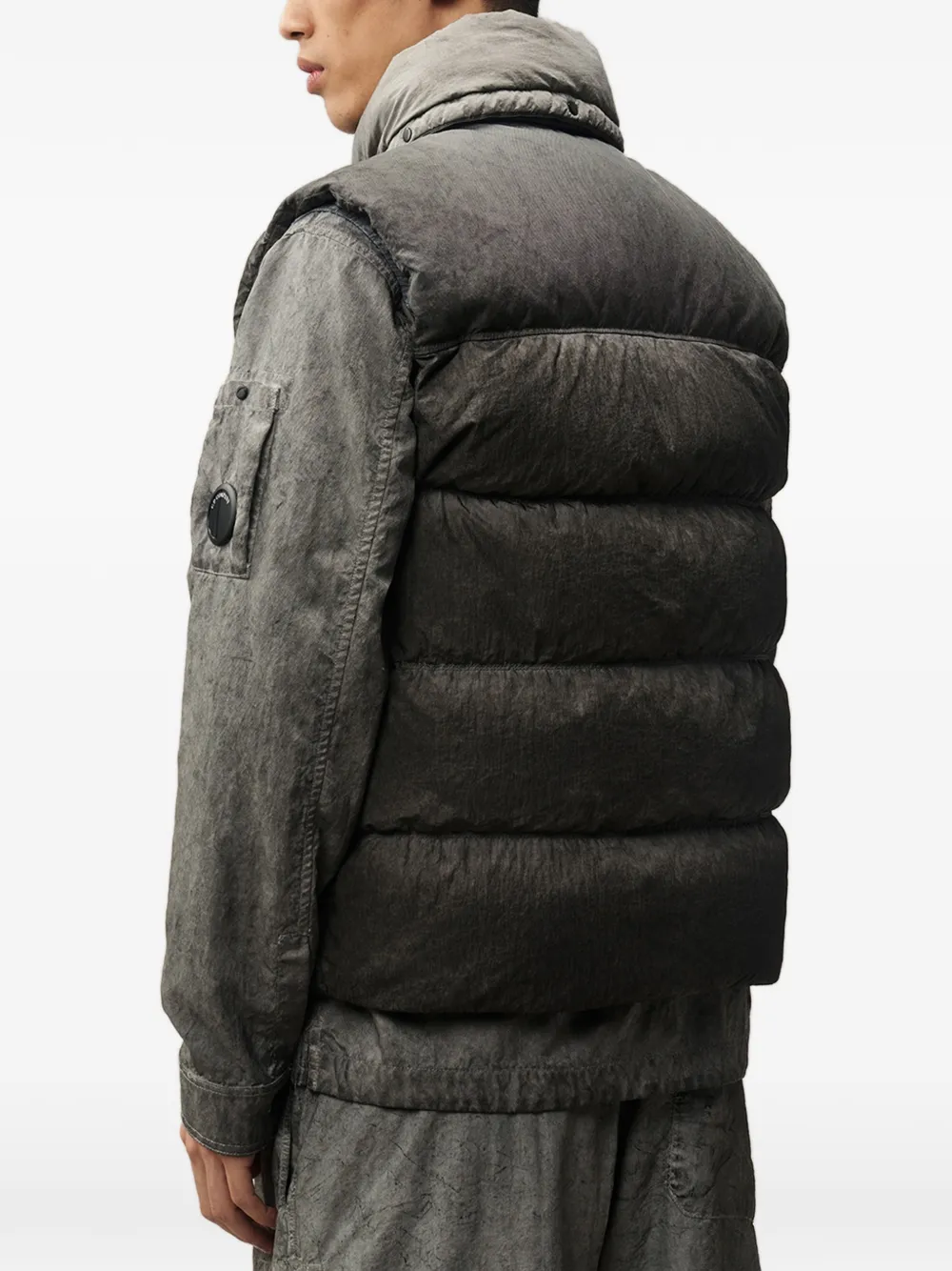 C.P. Company Eco-Chrome R gewatteerde bodywarmer Grijs