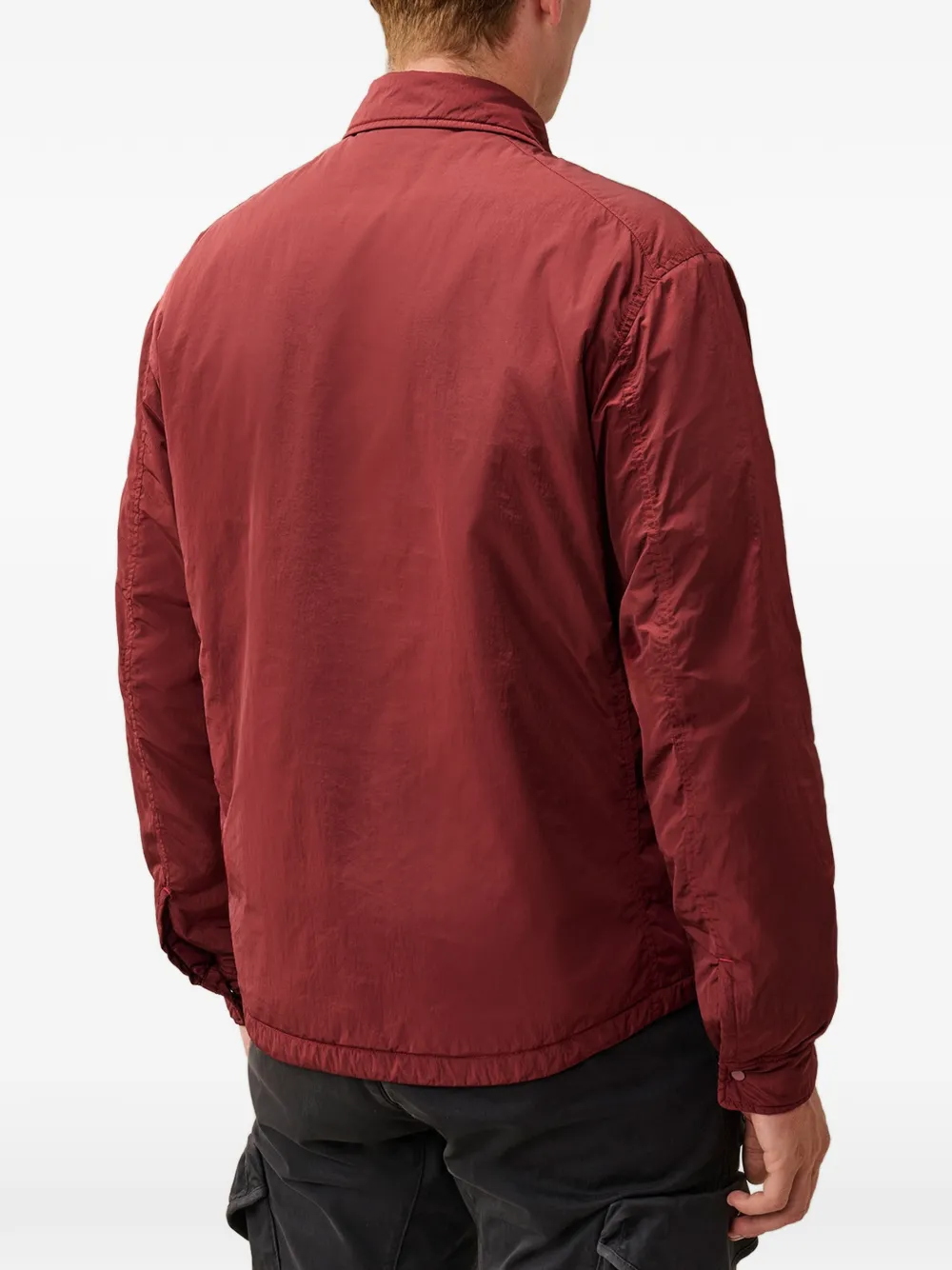C.P. Company Chrome-R Lens gewatteerd shirtjack met knopen Rood
