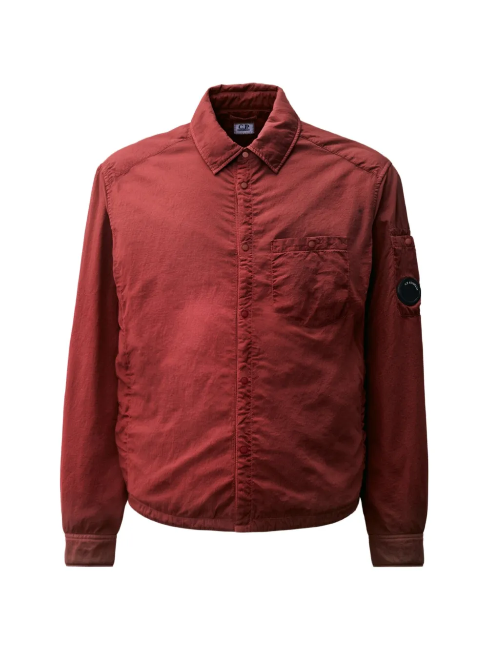 C.P. Company Chrome-R Lens padded button overshirt - Rosso