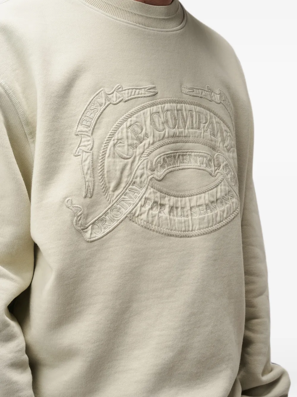 C.P. Company Sweater met geborduurd logo Beige