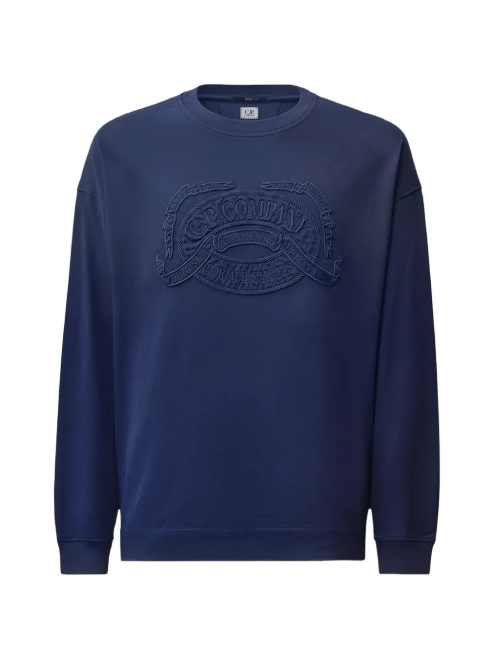 C.P. Company embroidered-logo long-sleeve T-shirt - Blu