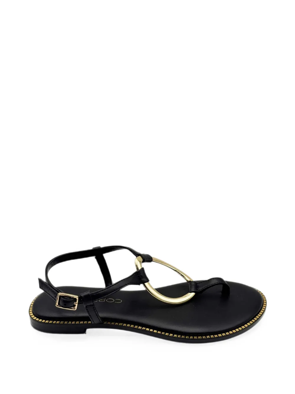 SPAZIO CORRIDONI 1 buckle-fastening metal-ring flat sandals