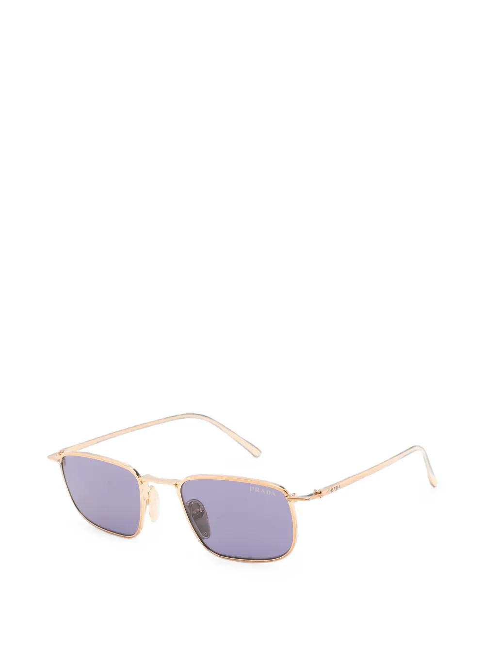 Prada Eyewear Zonnebril met rechthoekig montuur Goud