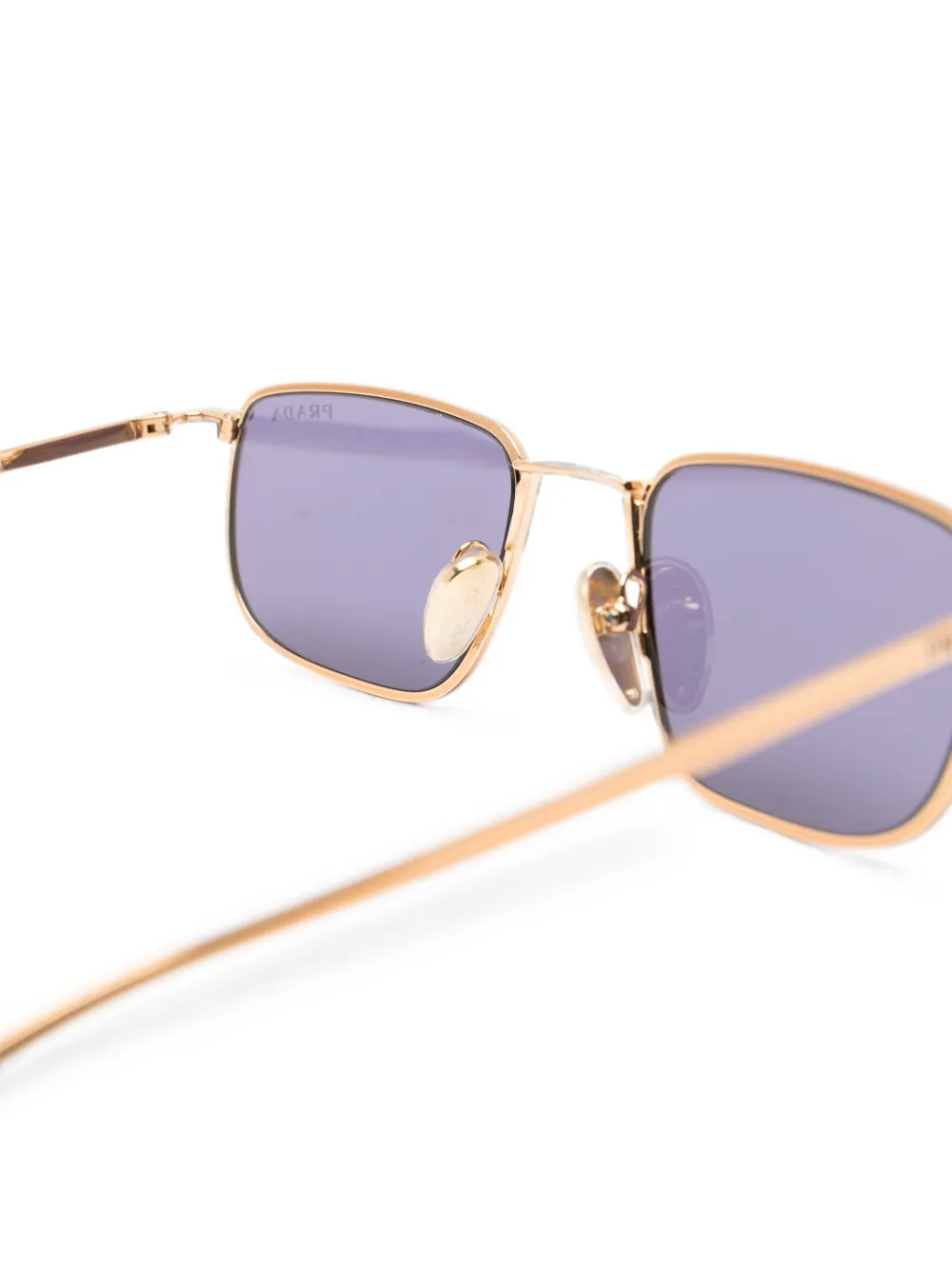Prada Eyewear Zonnebril met rechthoekig montuur Goud