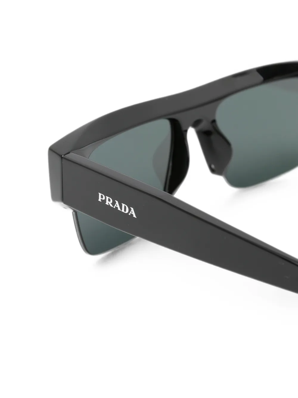 Prada Eyewear Zonnebril met rechthoekig montuur Zwart