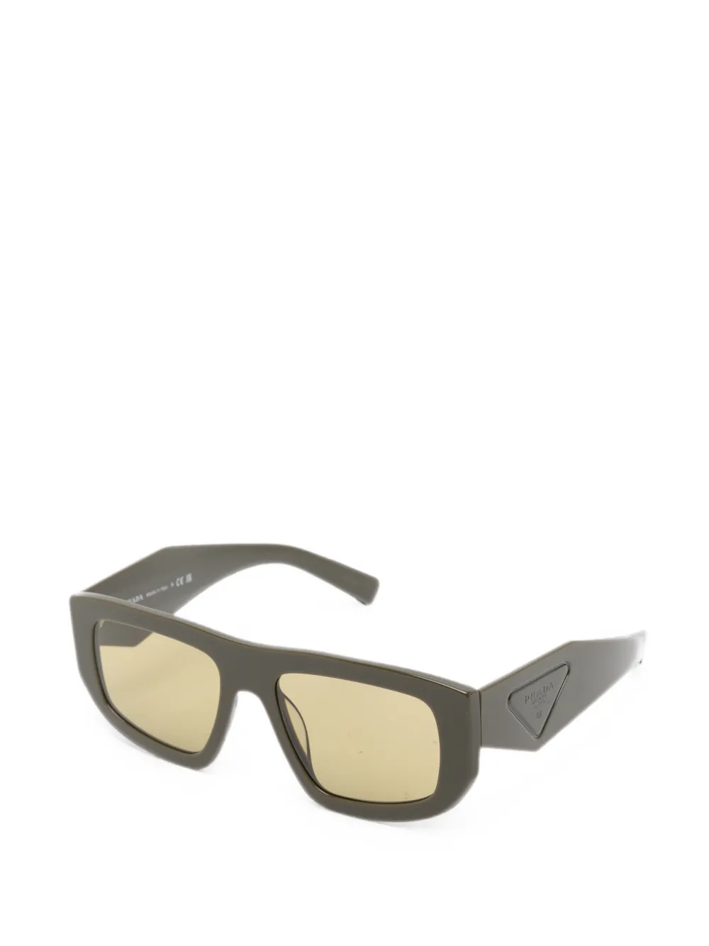 Prada Eyewear Zonnebril met geometrisch montuur Groen
