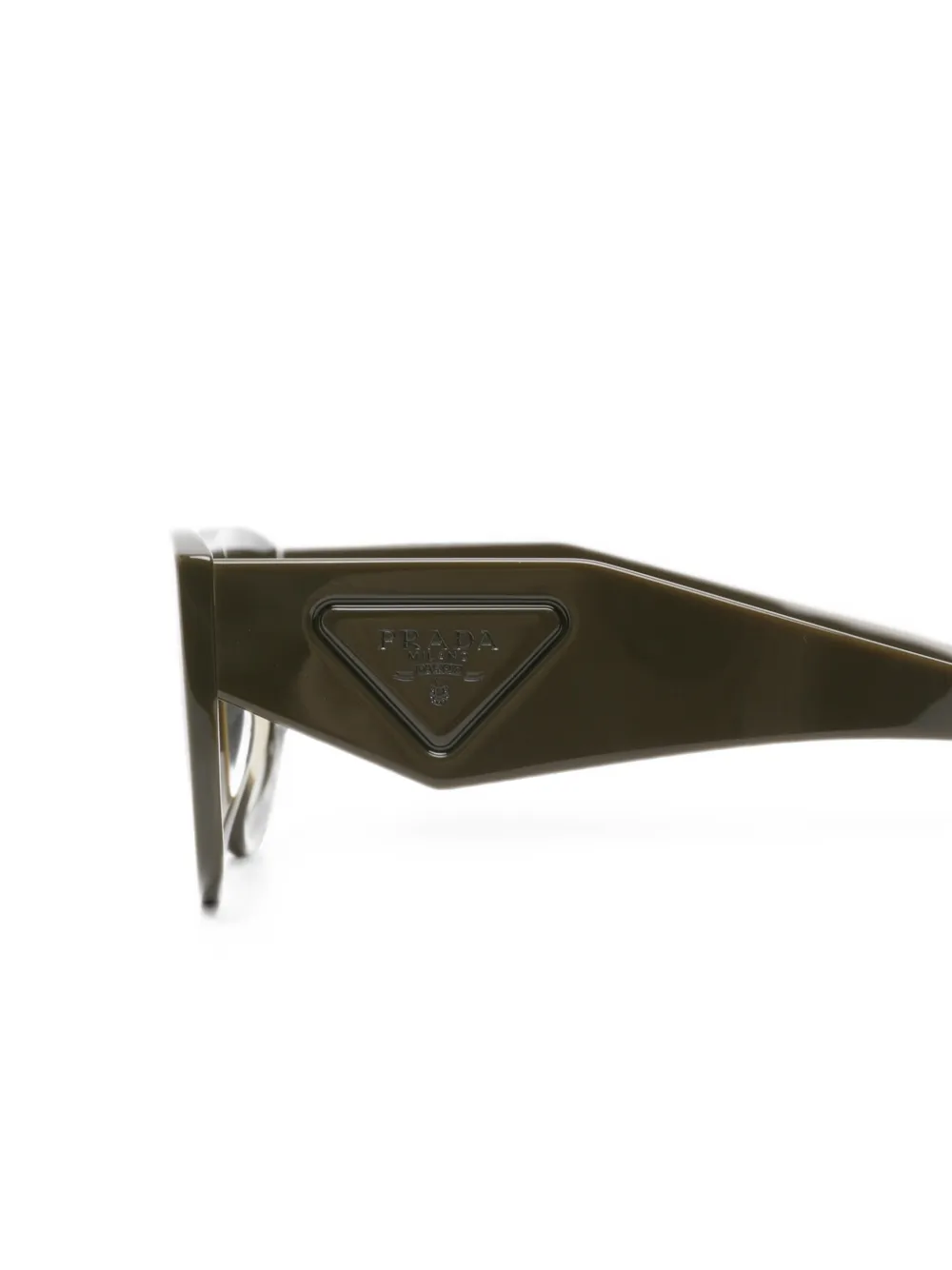 Prada Eyewear Zonnebril met geometrisch montuur Groen