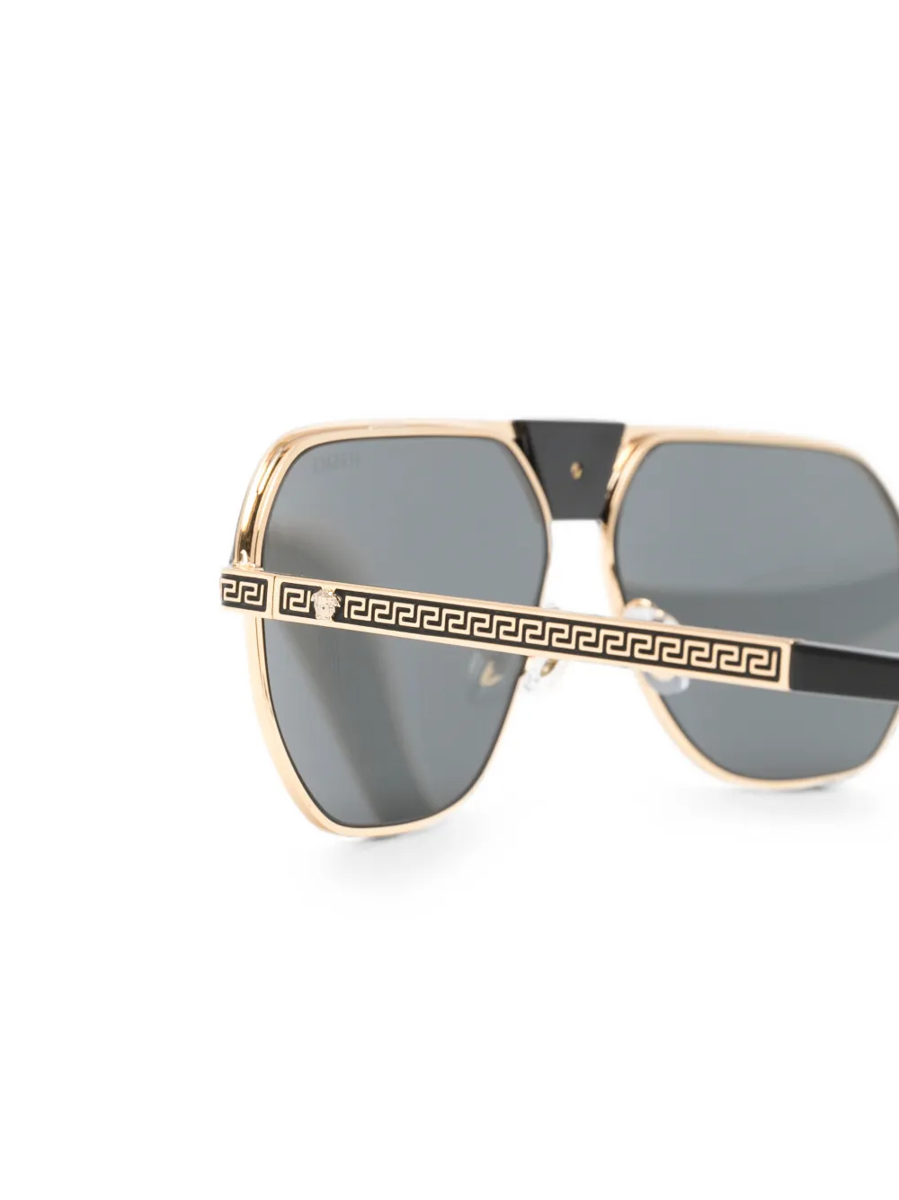 Versace Eyewear Medusa Greca zonnebril met piloten montuur Zwart