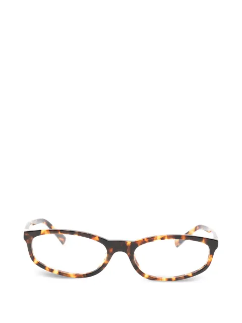 Miu Miu Eyewear Ovale Brille in Schildpattoptik