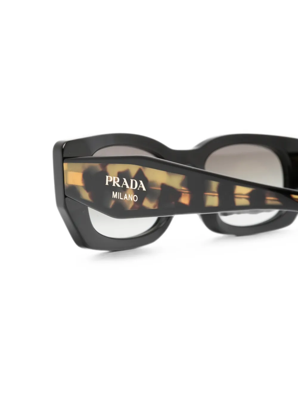 Prada Eyewear Zonnebril met geometrisch montuur Zwart