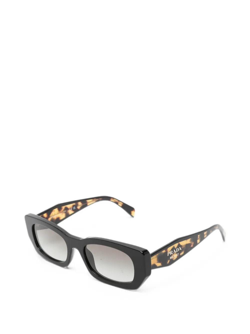 Prada Eyewear Zonnebril met geometrisch montuur Zwart