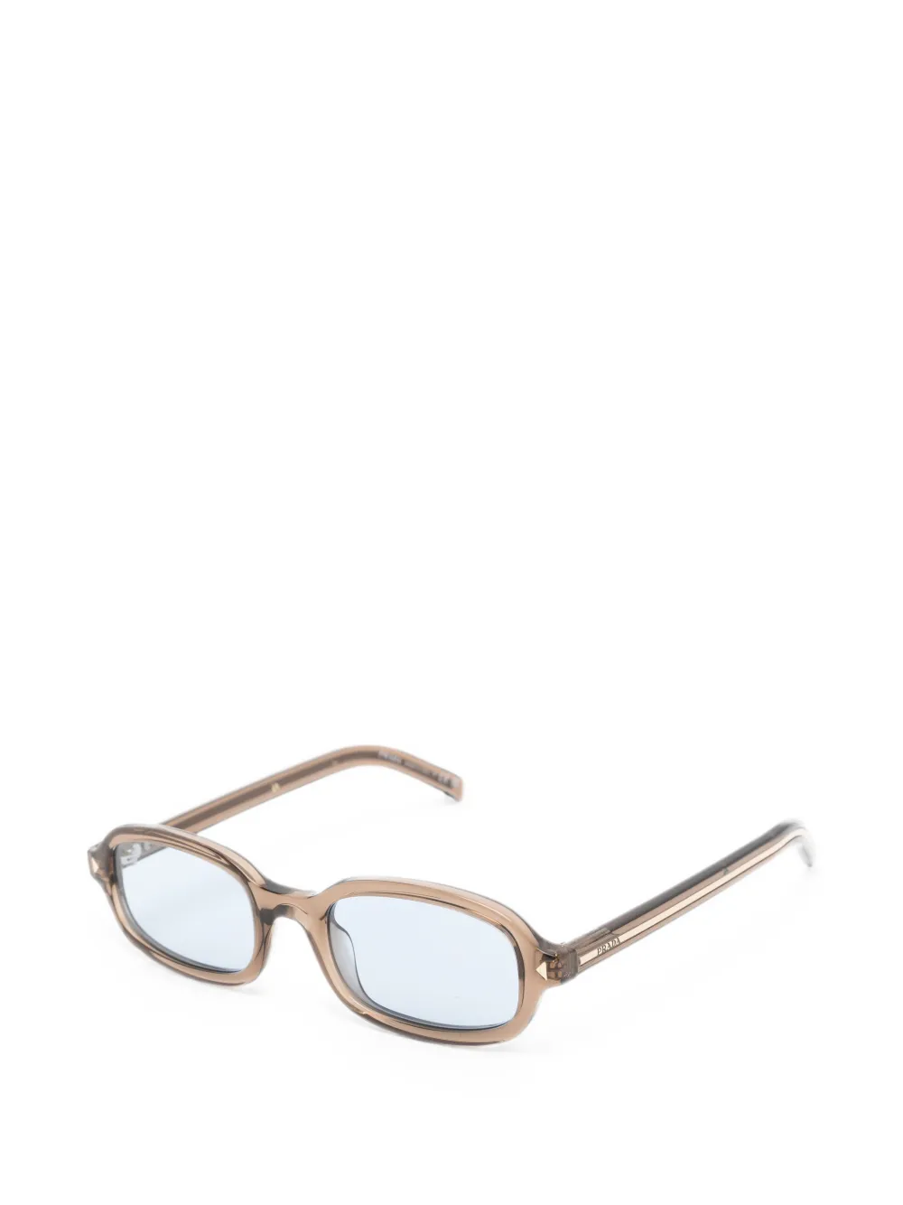 Prada Eyewear Zonnebril met rechthoekig montuur Beige