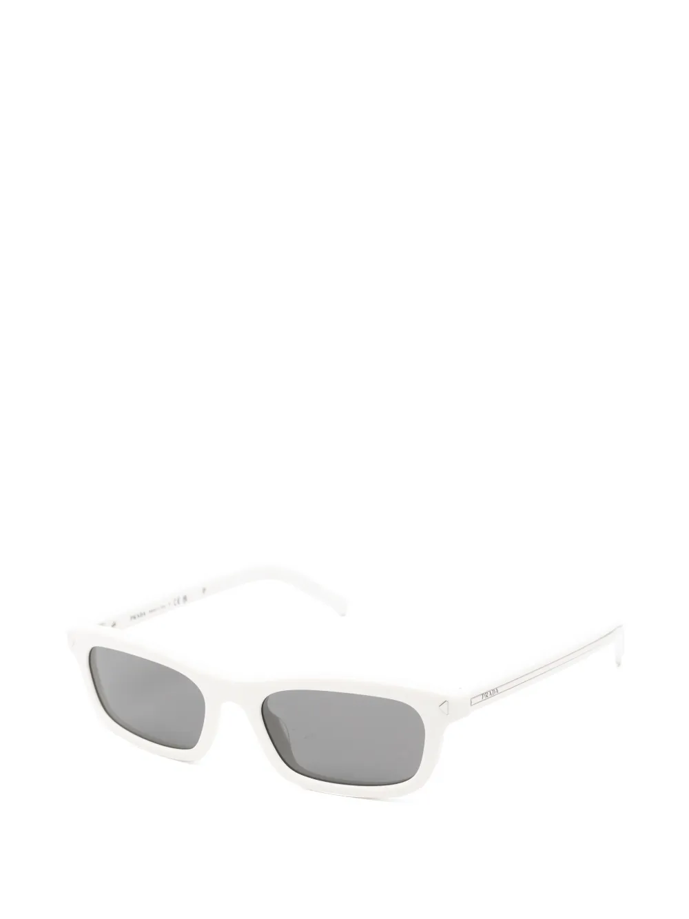 Prada Eyewear Zonnebril met rechthoekig montuur Wit