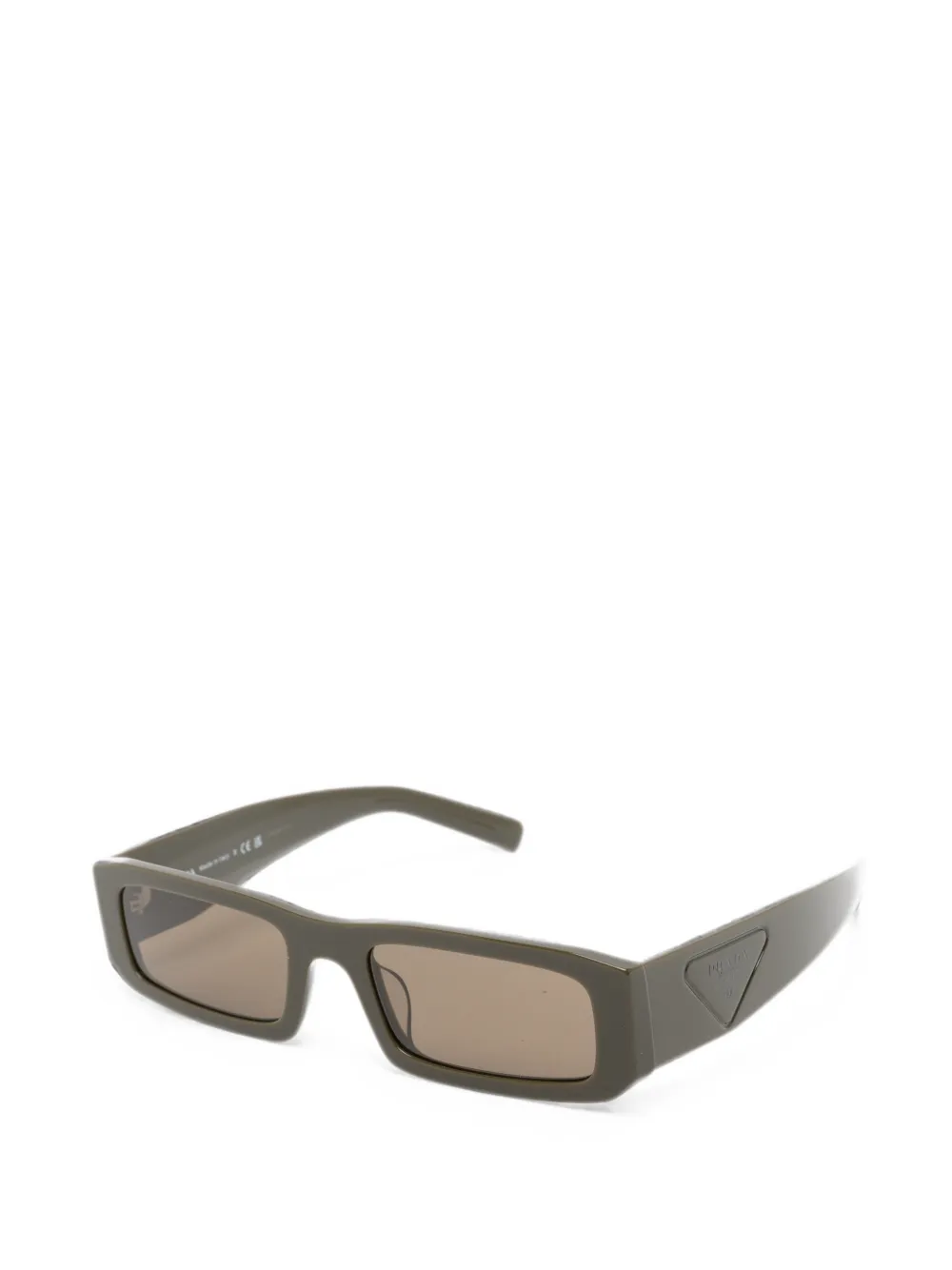 Prada Eyewear Zonnebril met rechthoekig montuur Groen