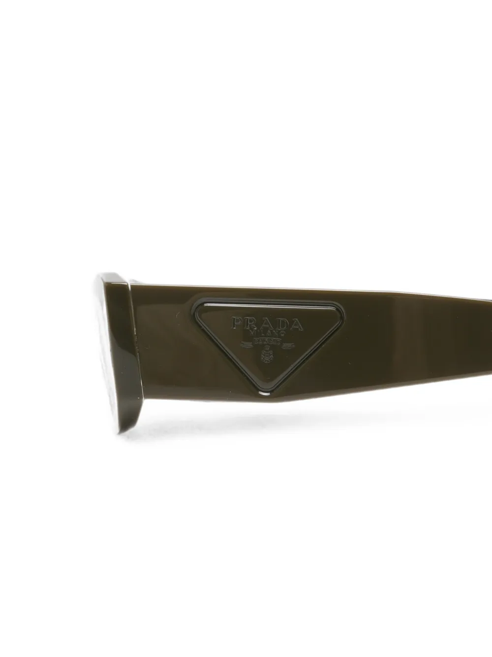 Prada Eyewear Zonnebril met rechthoekig montuur Groen