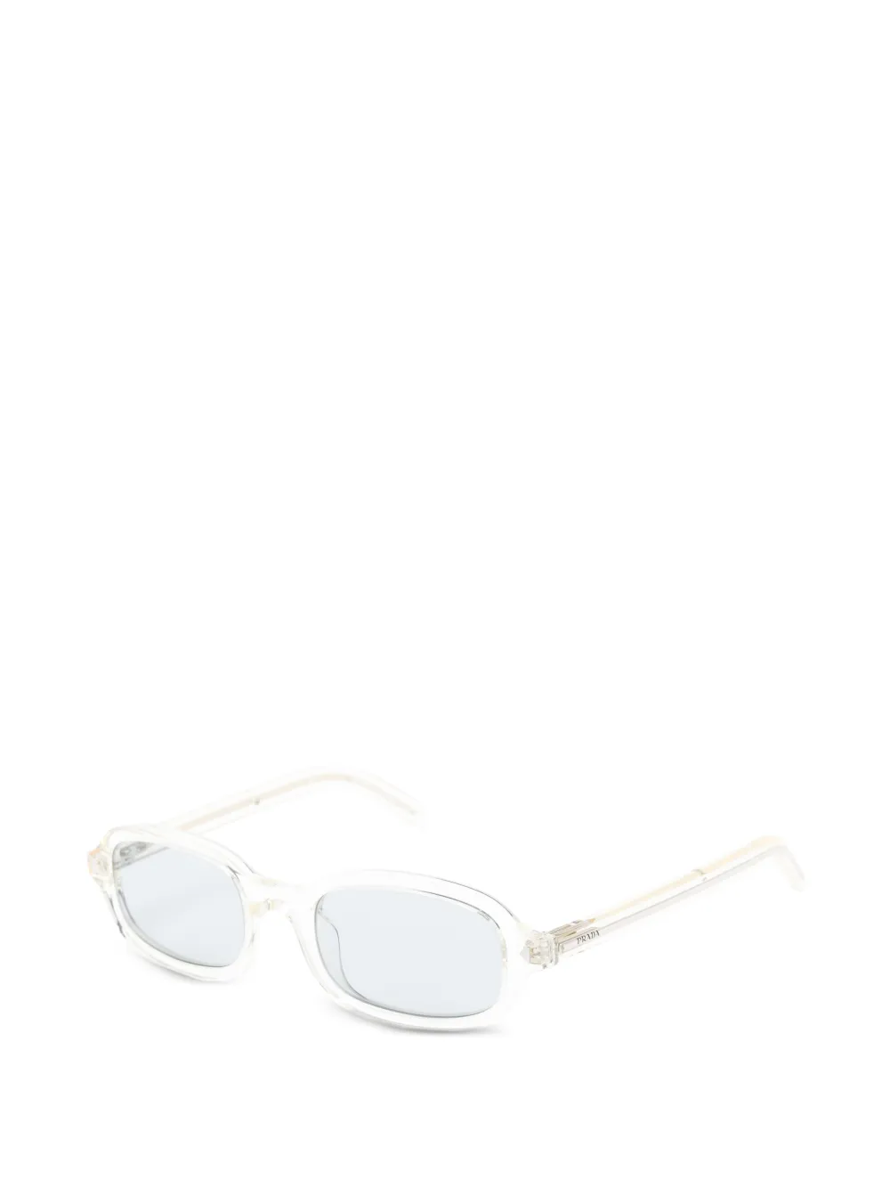Prada Eyewear Zonnebril met rechthoekig montuur Wit
