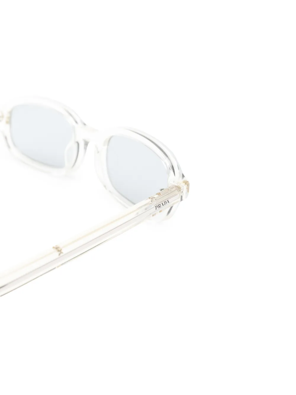 Prada Eyewear Zonnebril met rechthoekig montuur Wit
