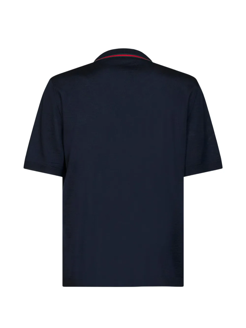  Gucci Web-stripe Wool Polo Shirt - Azul 