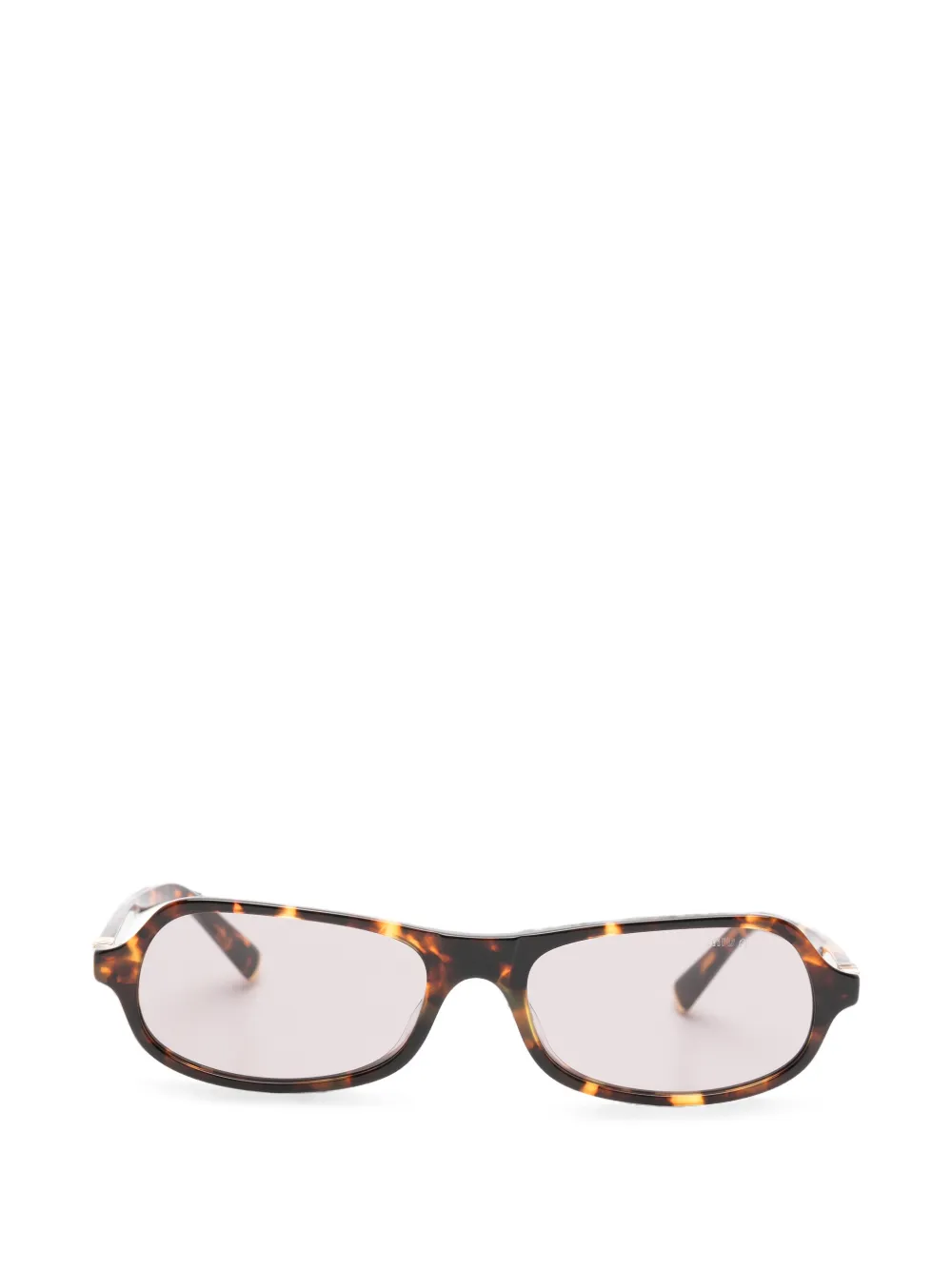 Miu Miu Eyewear tortoiseshell-effect rectangle-frame sunglasses - Marrone