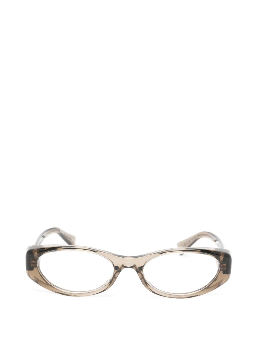Miu Miu Eyewear oval-frame glasses - Marrone