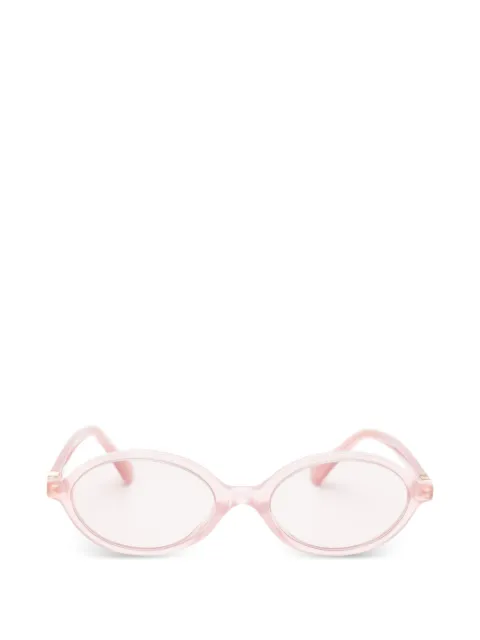 Miu Miu Eyewear logo-plaque oval-frame sunglasses