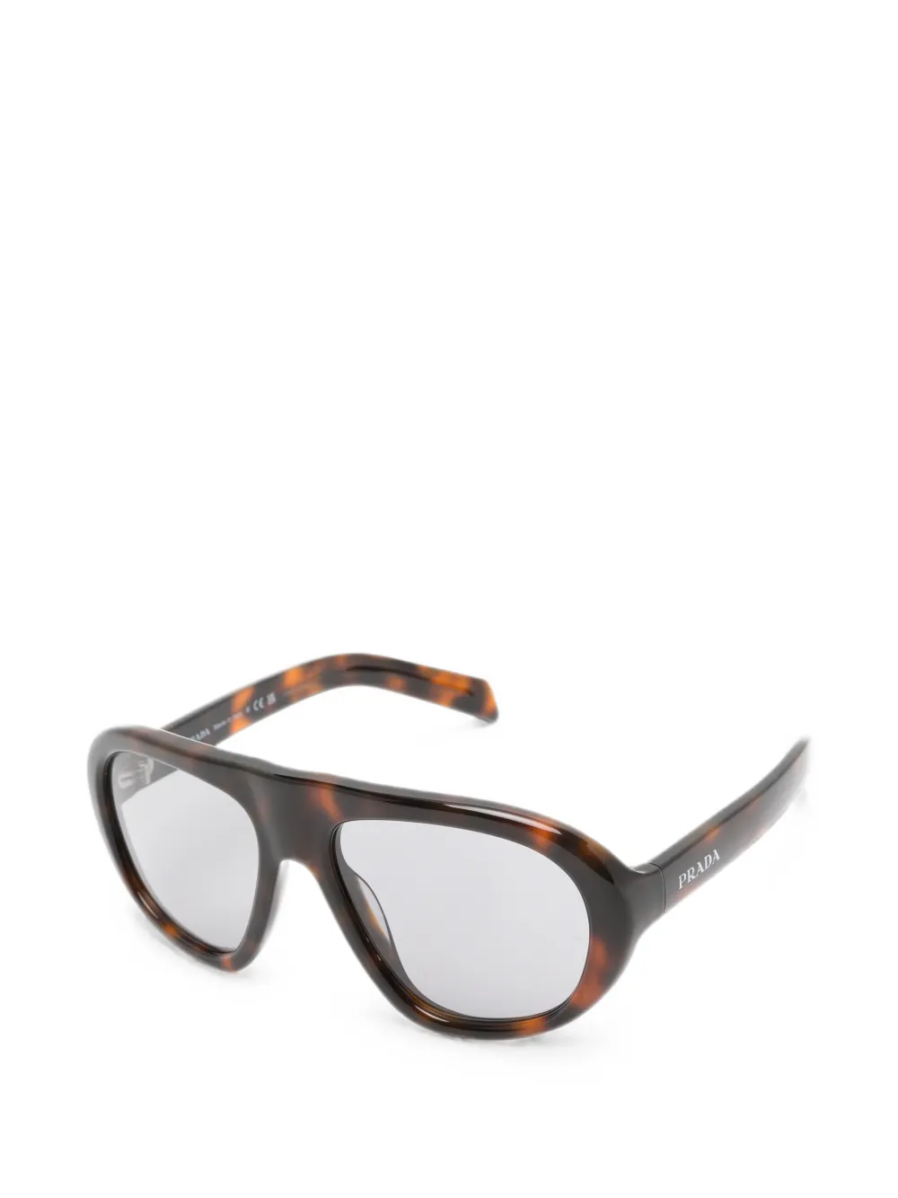 Prada Eyewear Zonnebril met schildpadschild-effect Bruin