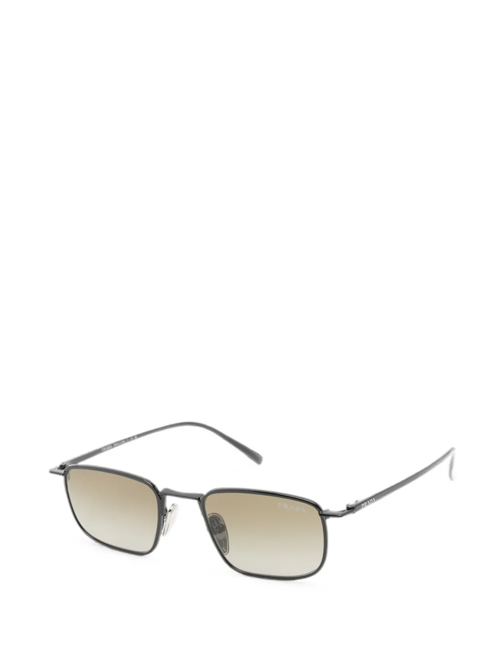 Prada Eyewear Zonnebril met rechthoekig montuur Zwart