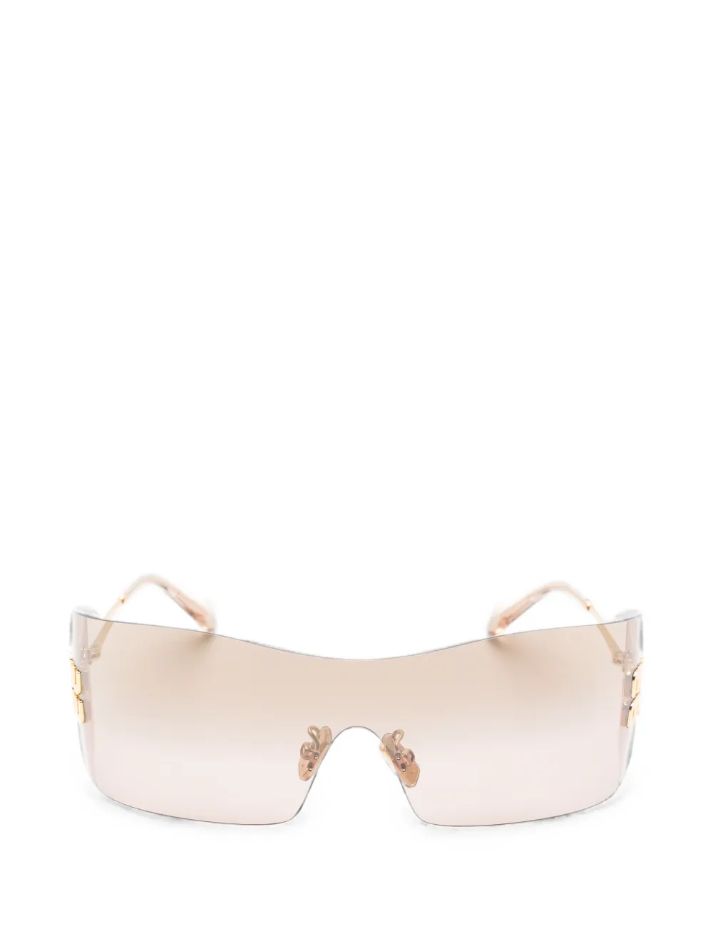 Miu Miu Eyewear logo-plaque sunglasses - Oro