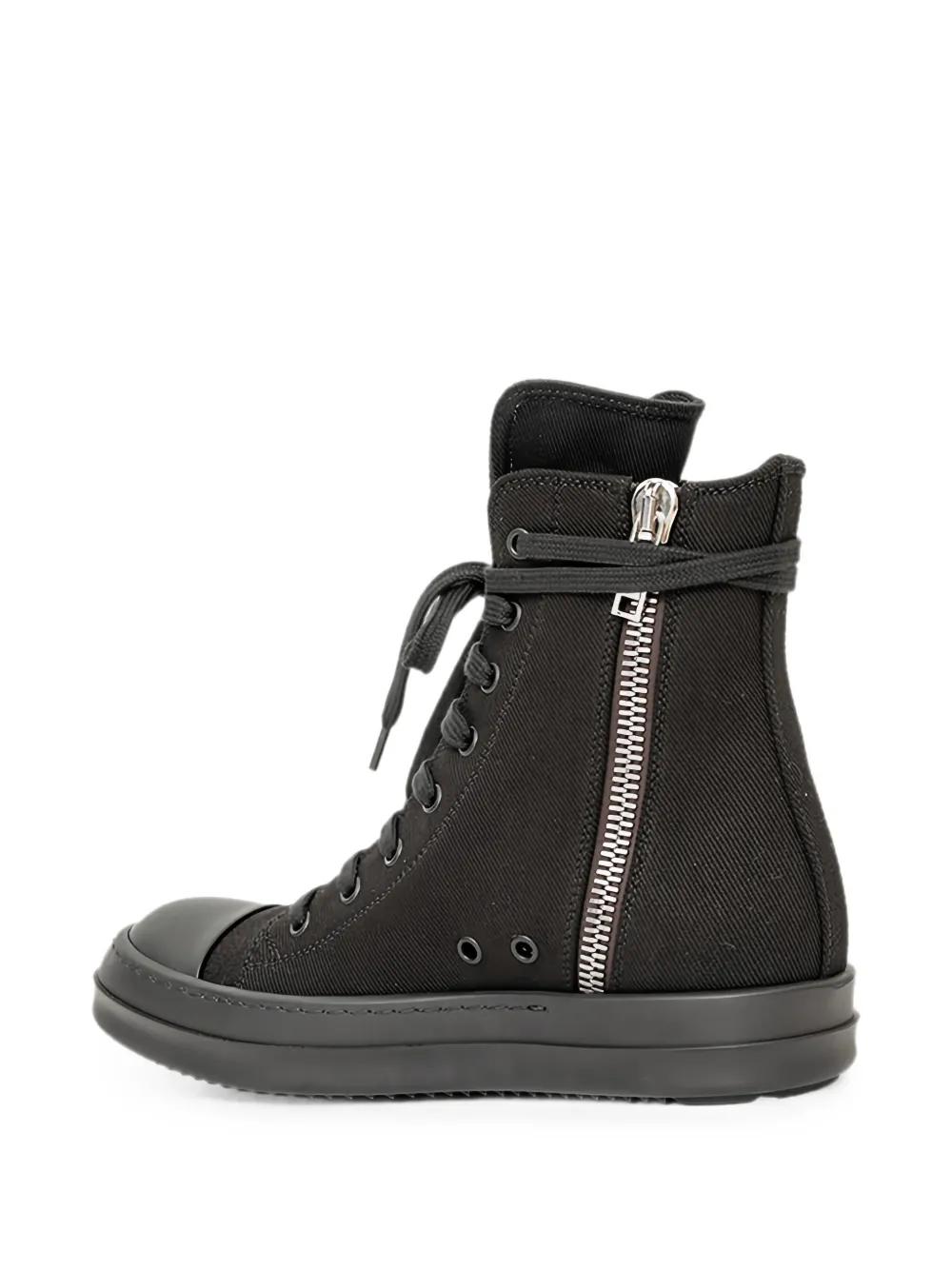 Rick Owens DRKSHDW lace-up canvas sneakers Zwart