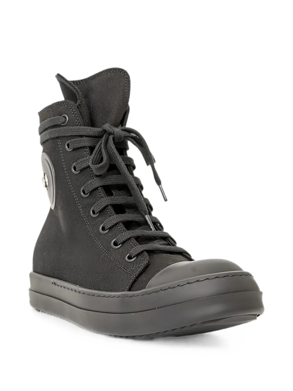 Rick Owens DRKSHDW lace-up canvas sneakers Zwart